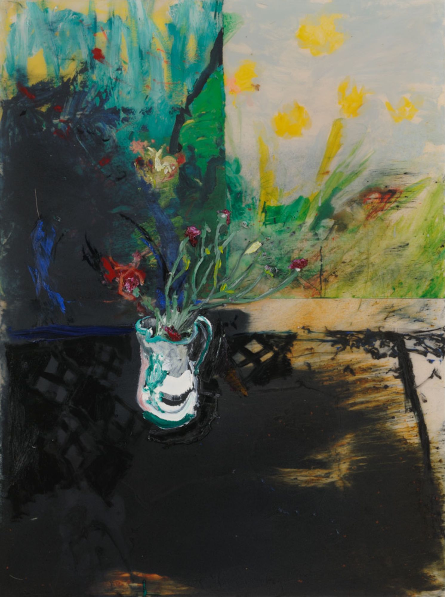 Wildflowers in White Porcelain Vase