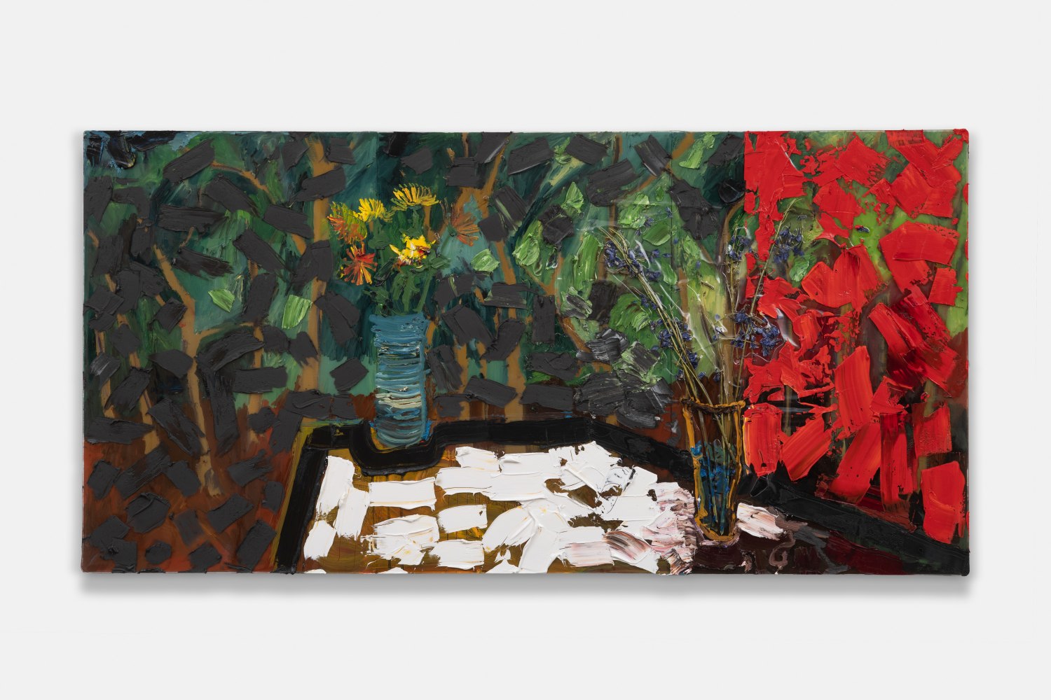 Double Still Life With Delphiniums