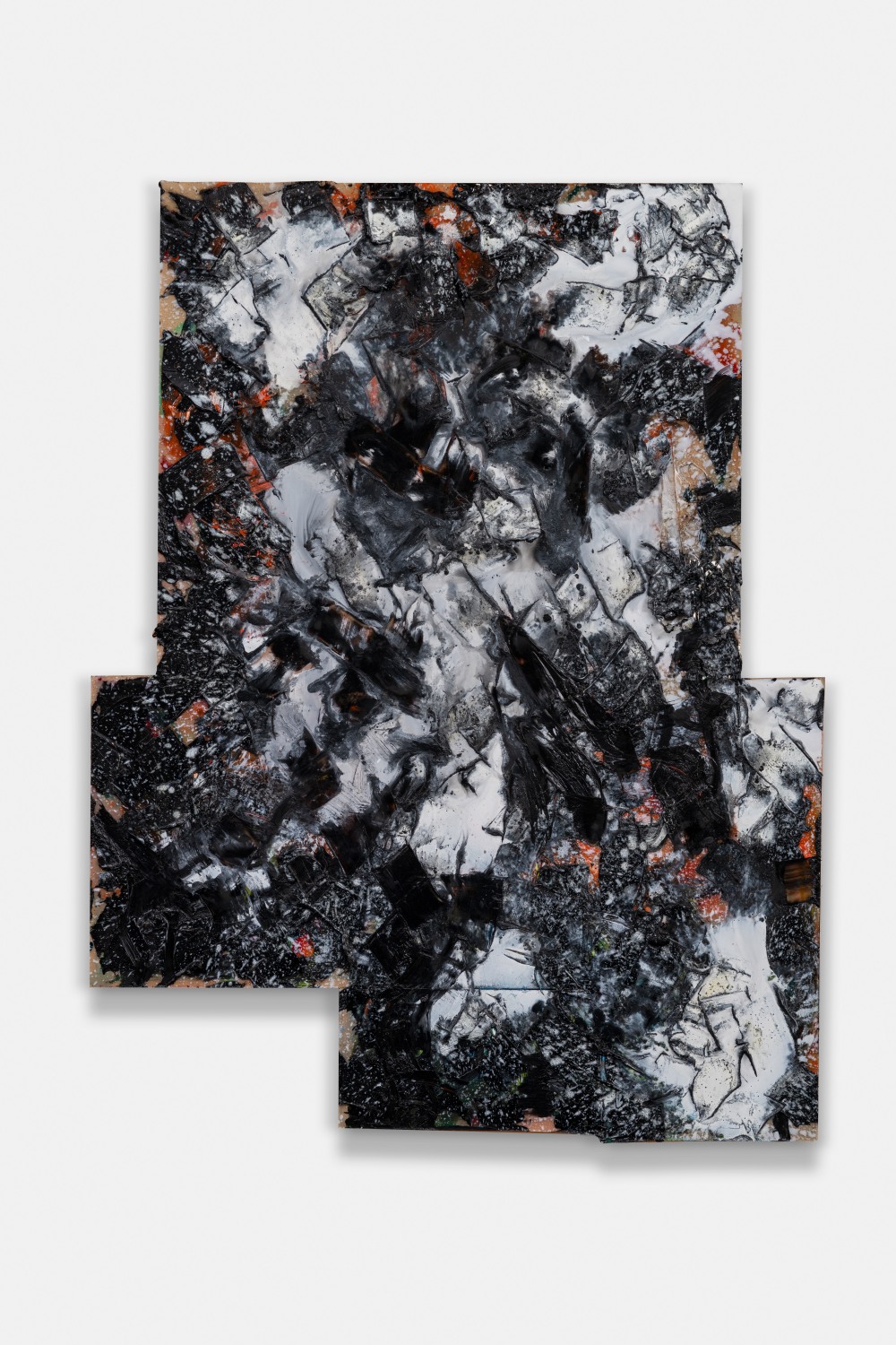 Untitled Abstract (black white and red)