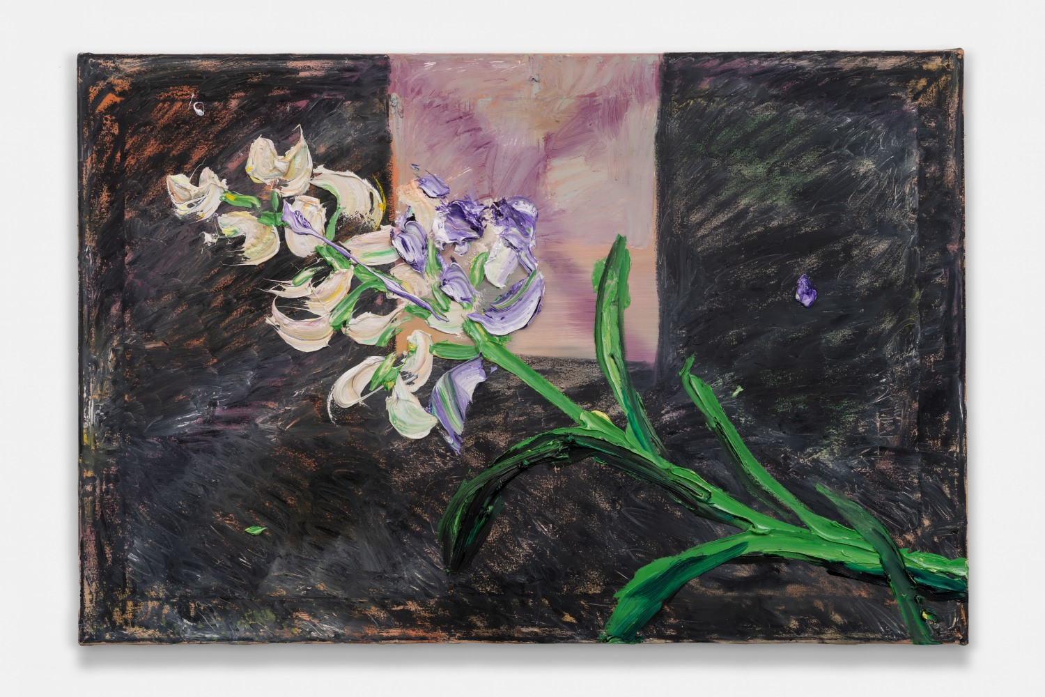 Purple Flower On Abstract