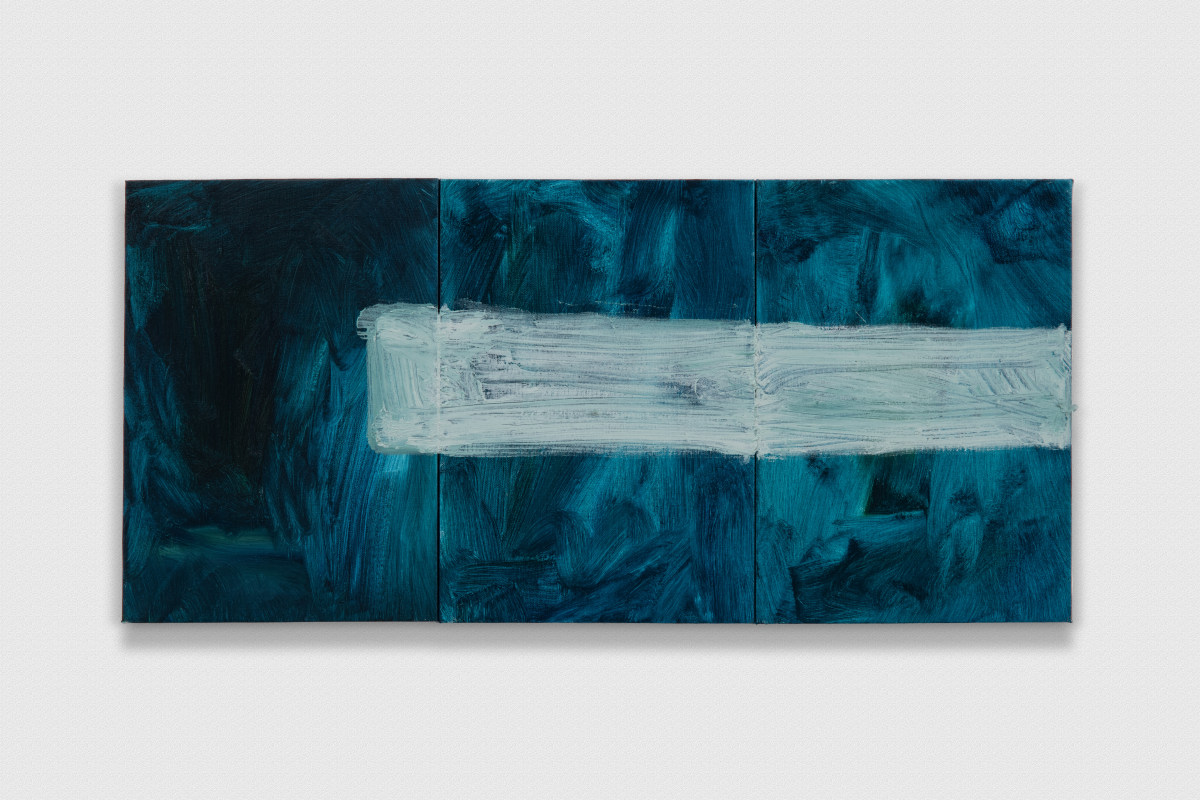 Untitled Triptych In Blue