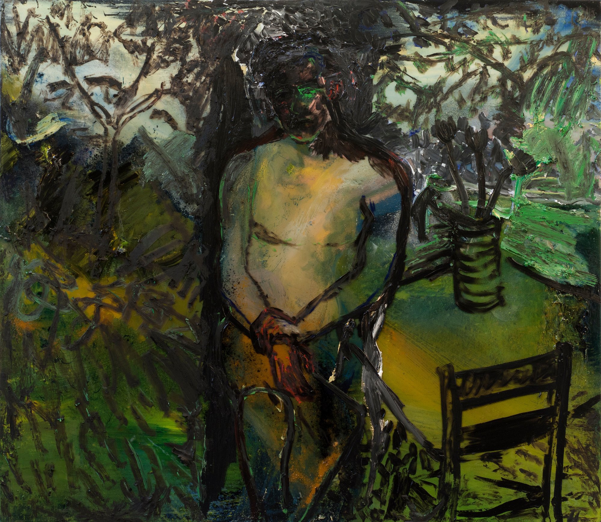 Dark Self With Dark Tulips