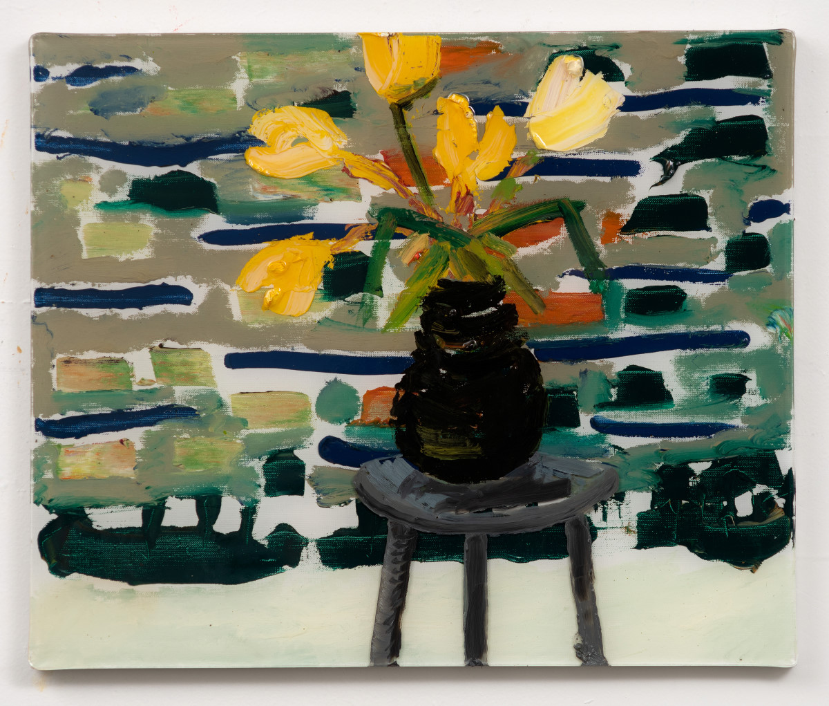 "Yellow Tulips On Sag Pond"