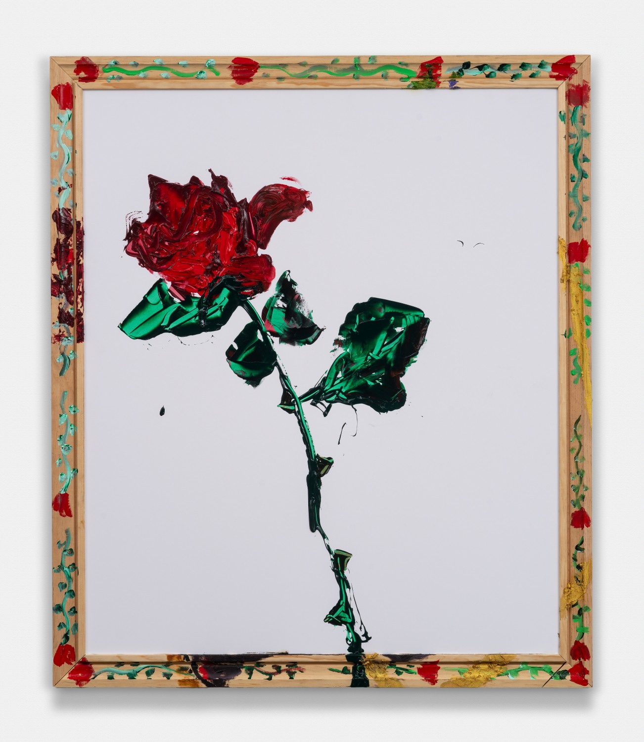One Rose On Frame