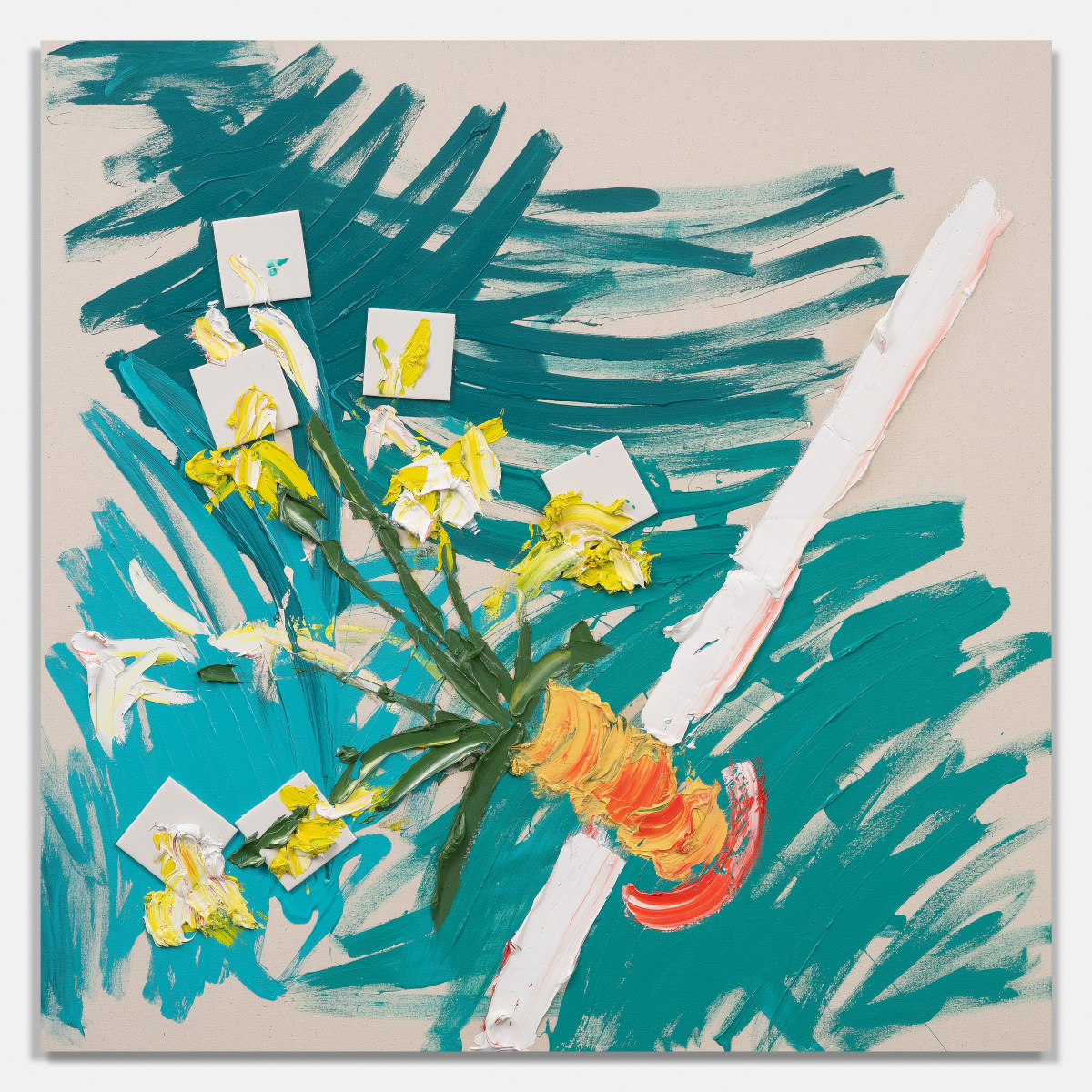 Tilted Still Life With Tiles