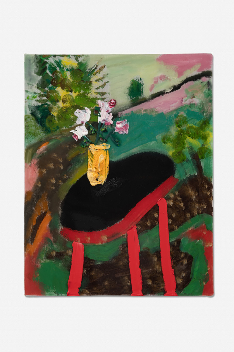 Black Table Red Legs