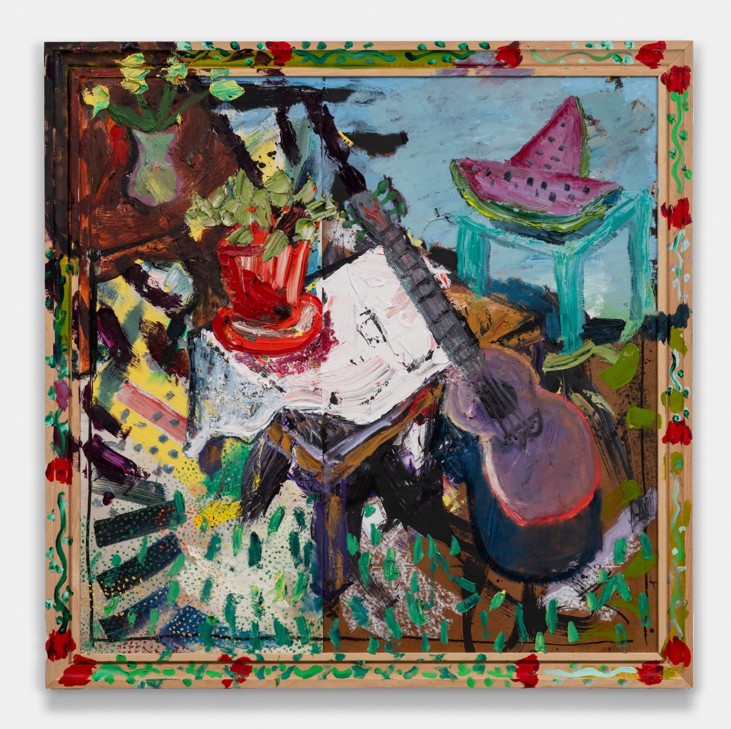 Still Life With Watermelon And Guitar