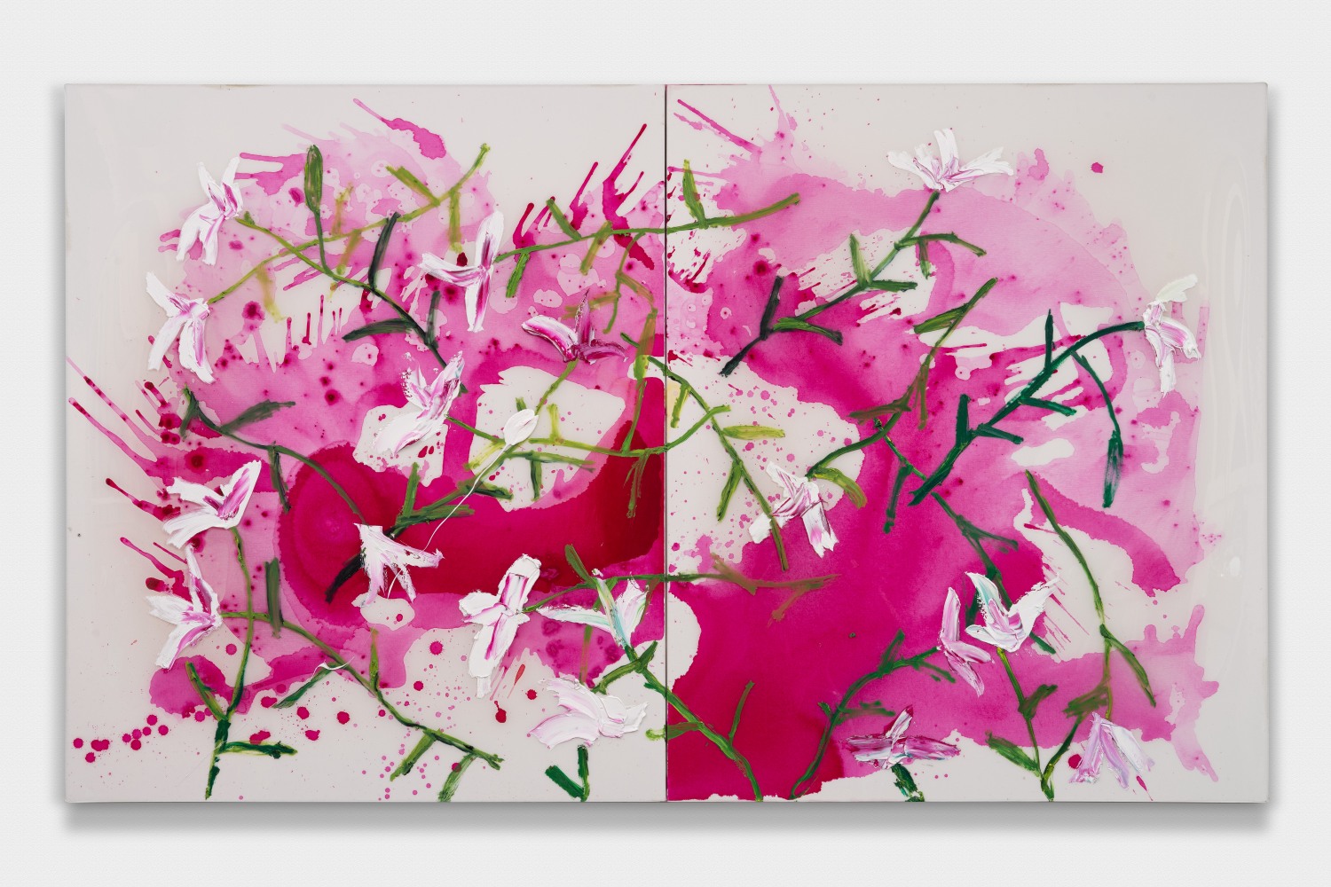 Falling Pink Diptych