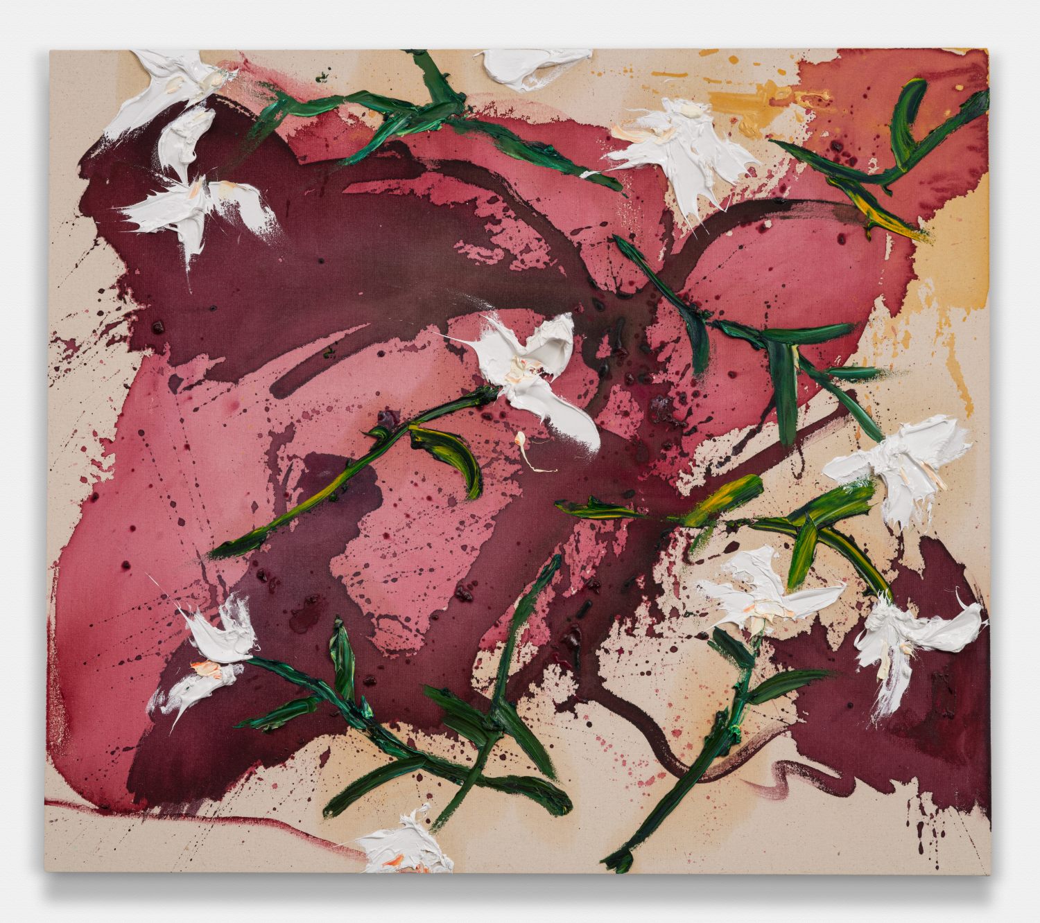 Lilies On Red