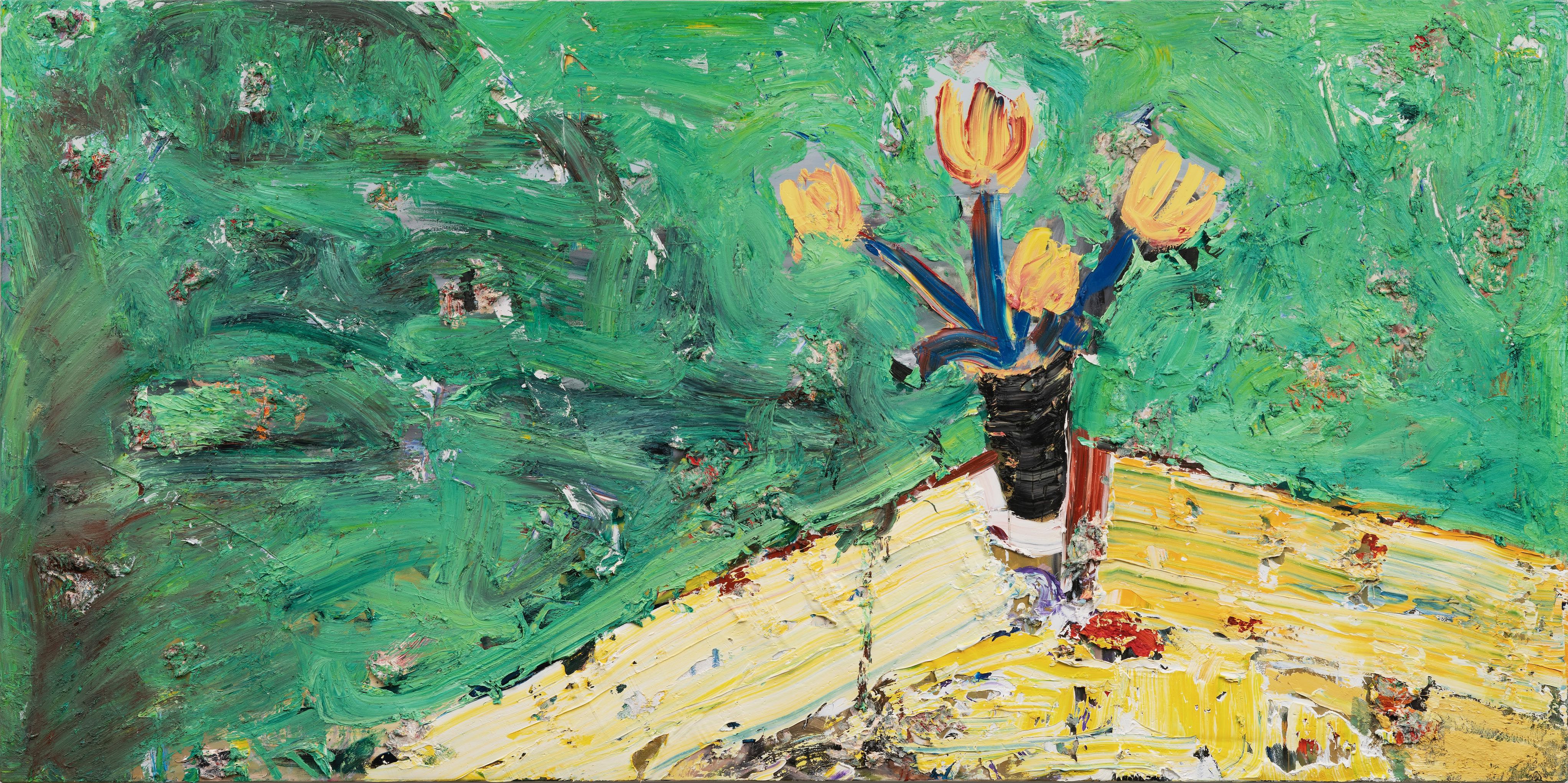 Large Tulips Yellow Table