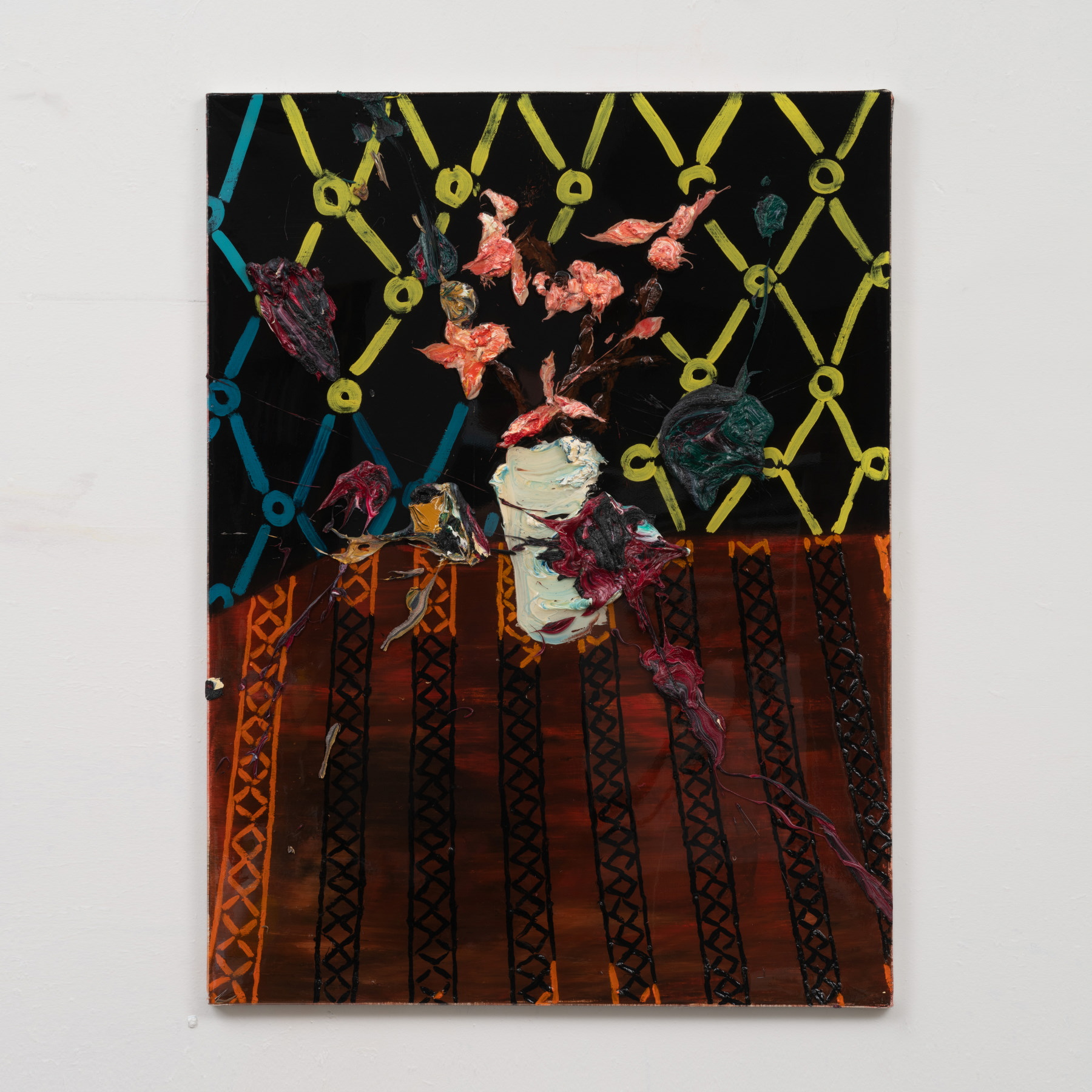 "Against The Patterned Wall"