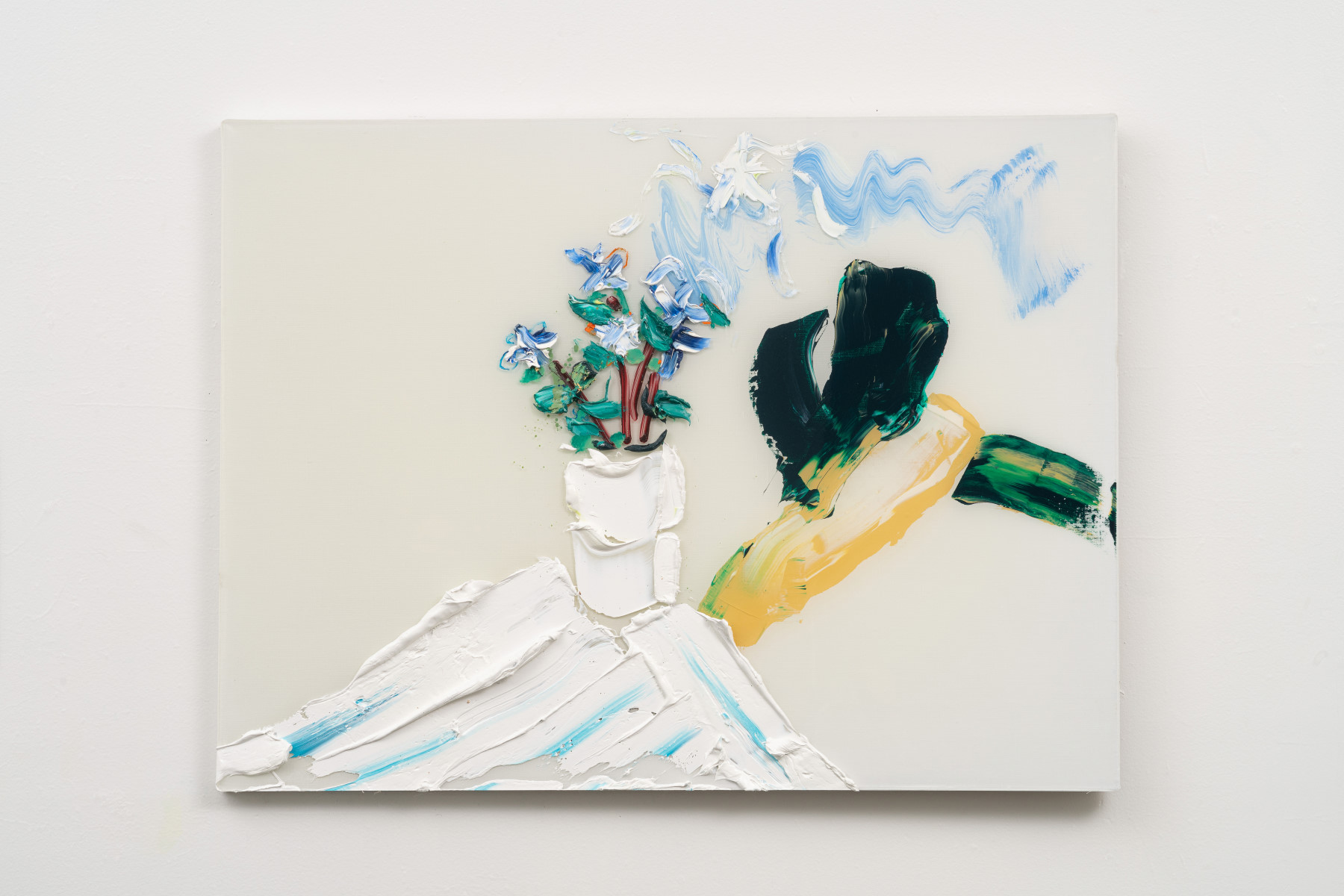 "Blue Wildflowers On White Table"