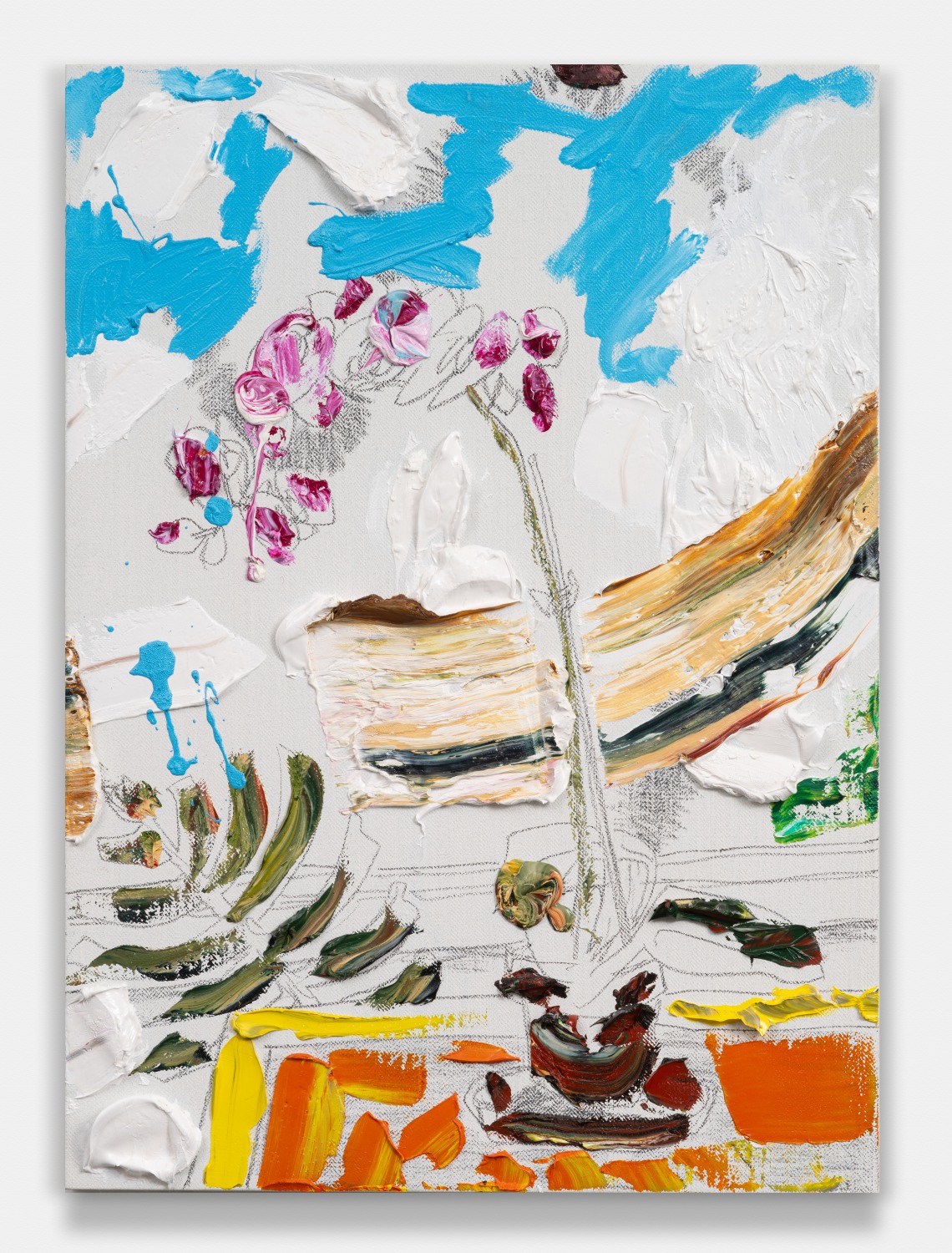 Orchid On Orange Table