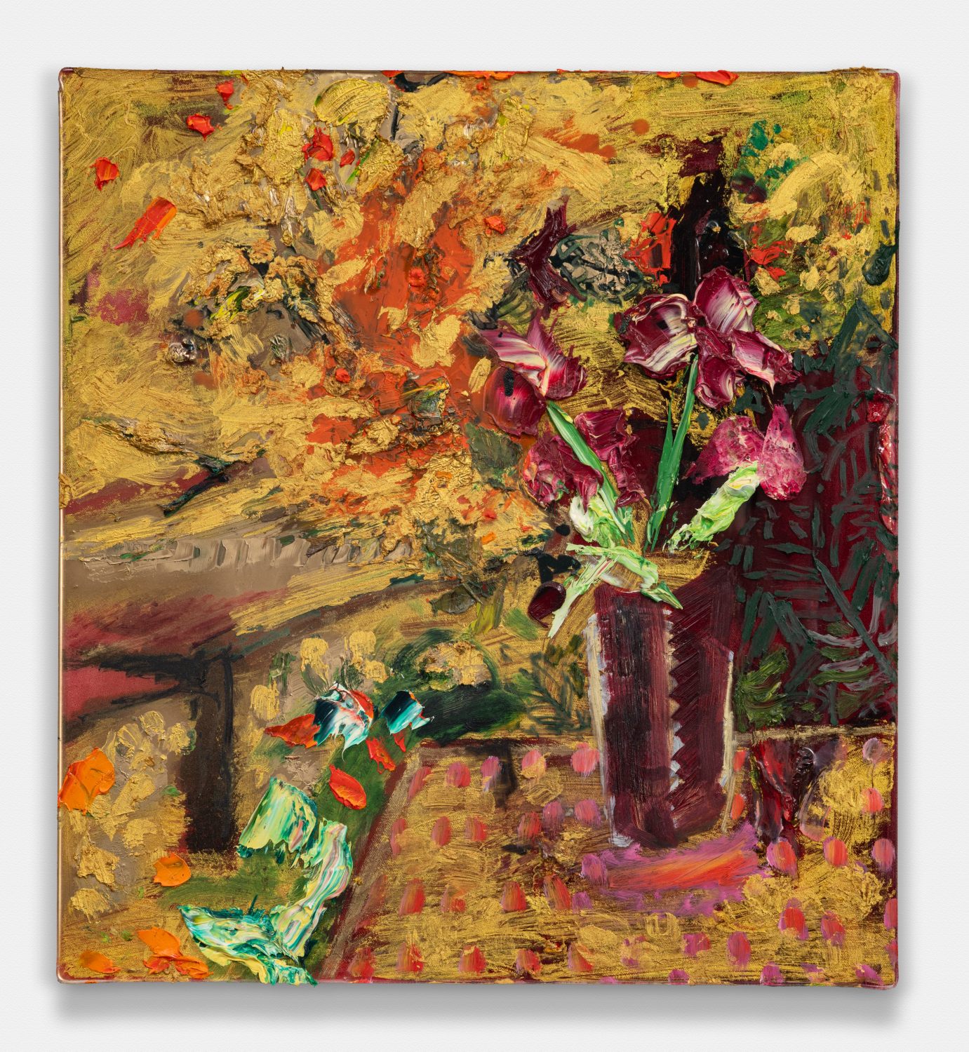 Gold Still Life On Two Tables