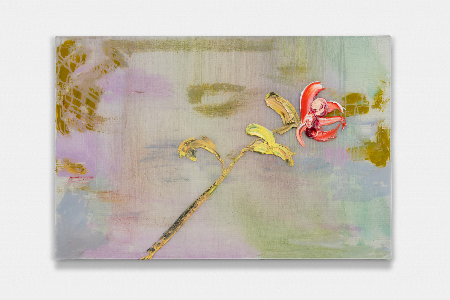 One Flower On Light Purple