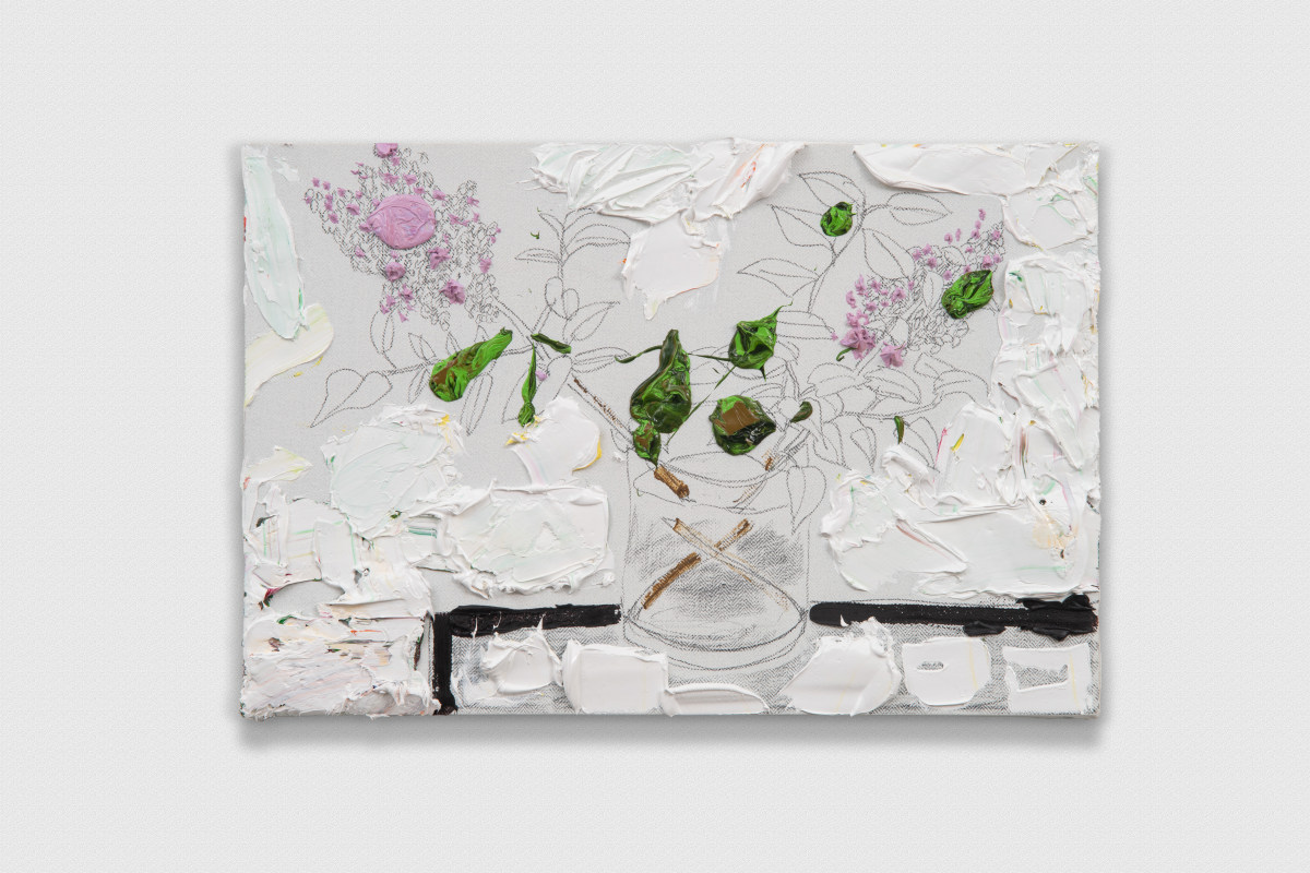 Lilacs In Glass Vase