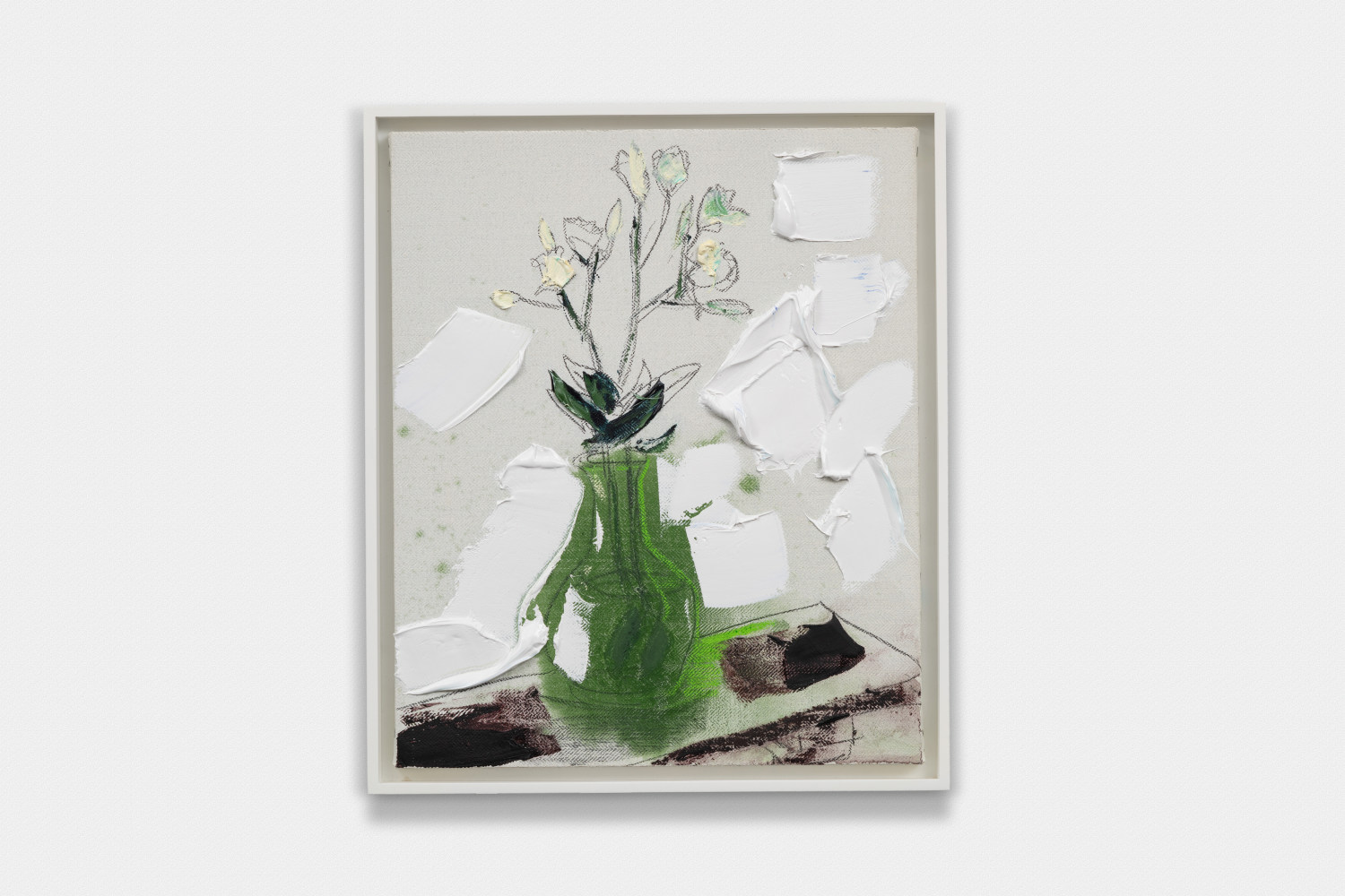 Greenglass Vase White Wall 