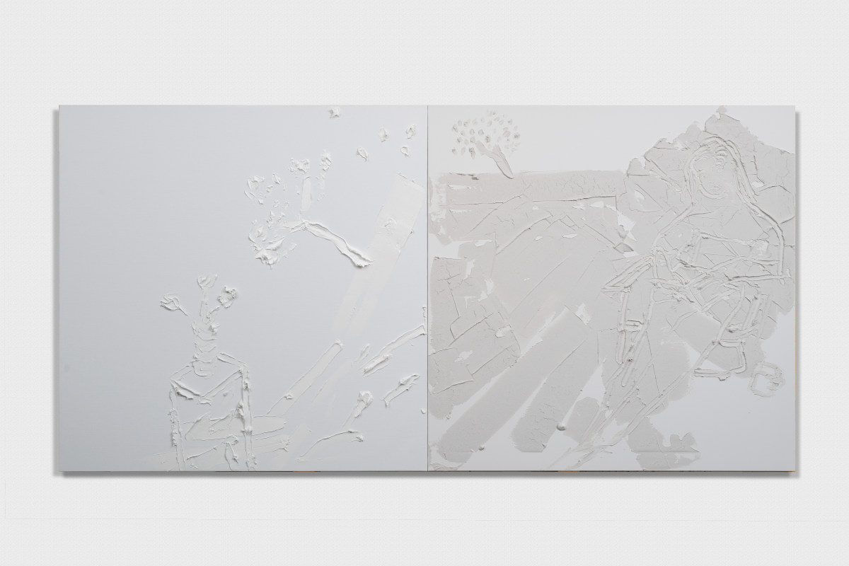 Woman On Beach Chair In Landscape